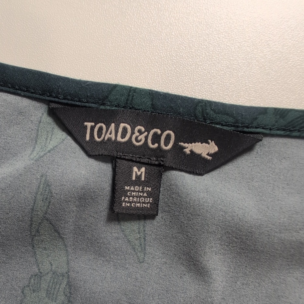 Toad&Co Sunkissed Maxi Dress Teal Green Floral Cutout Back Spring 24 Womens M - Picture 6 of 12